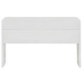 Patty Rattan Console Desk, White-Furniture - Office-High Fashion Home