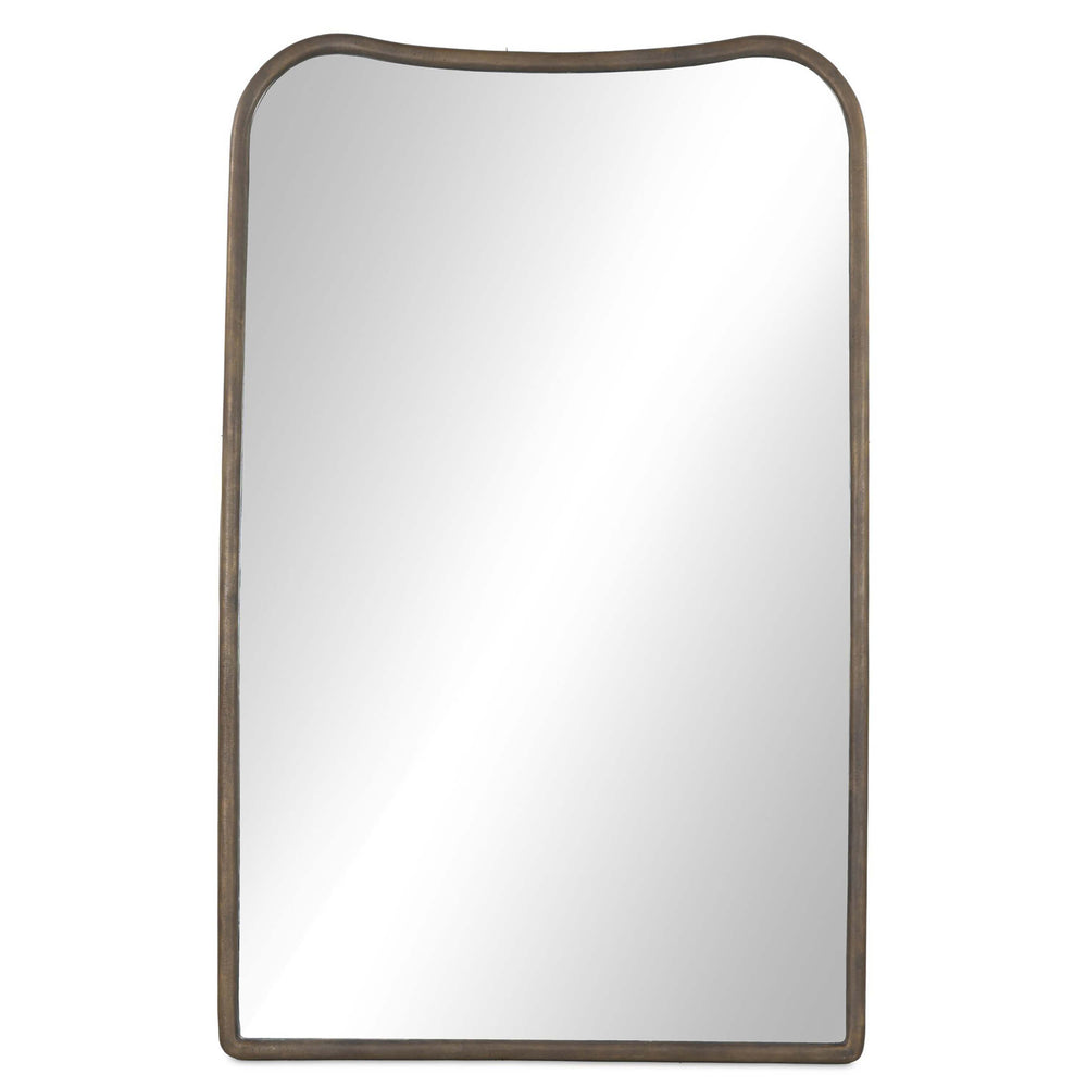 Patz Floor Mirror, Antique Brass by Amber Lewis