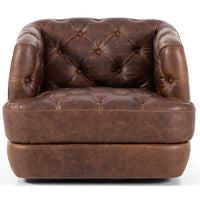 Paul Leather Swivel Chair, Raleigh Cigar