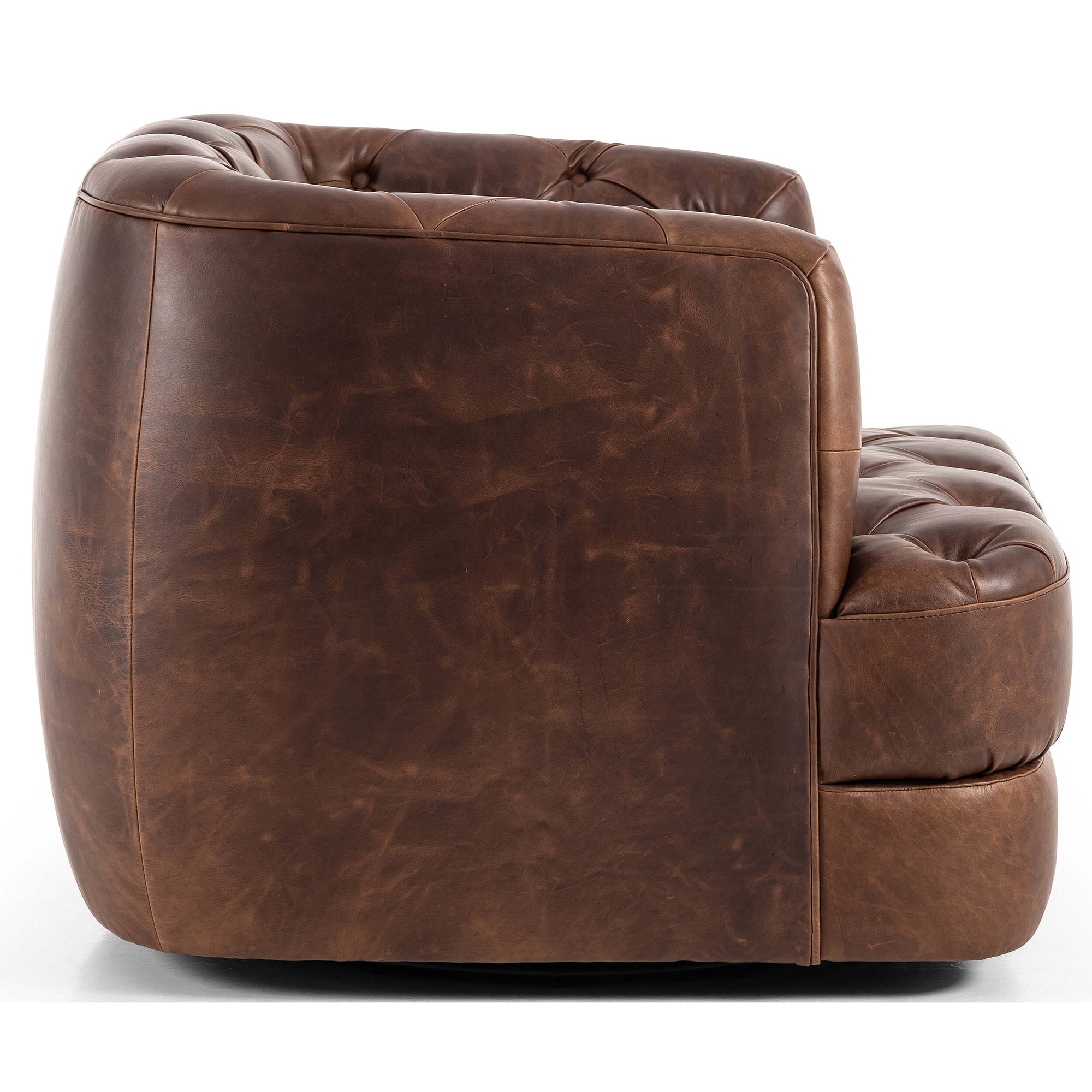 Faux leather swivel armchair deals