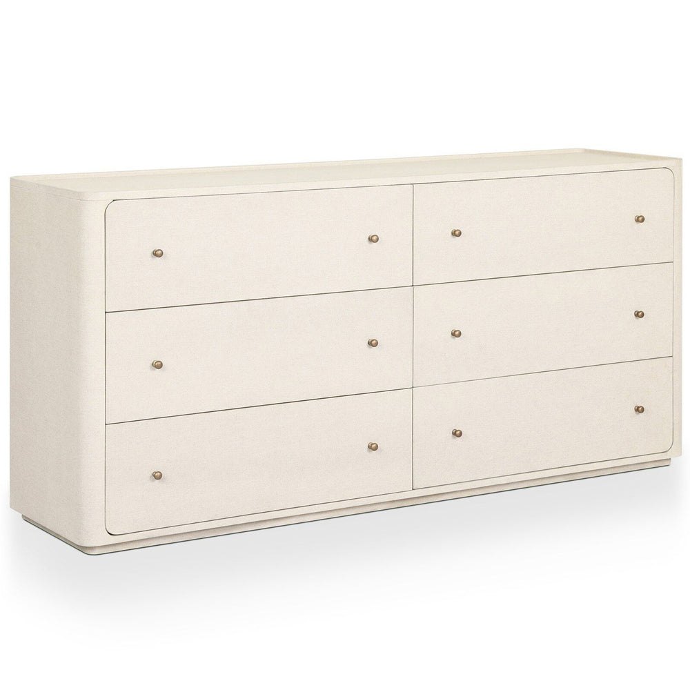 Paula 6 Drawer Dresser, Beige Painted Linen by Amber Lewis x Four Hands-Furniture - Storage-High Fashion Home