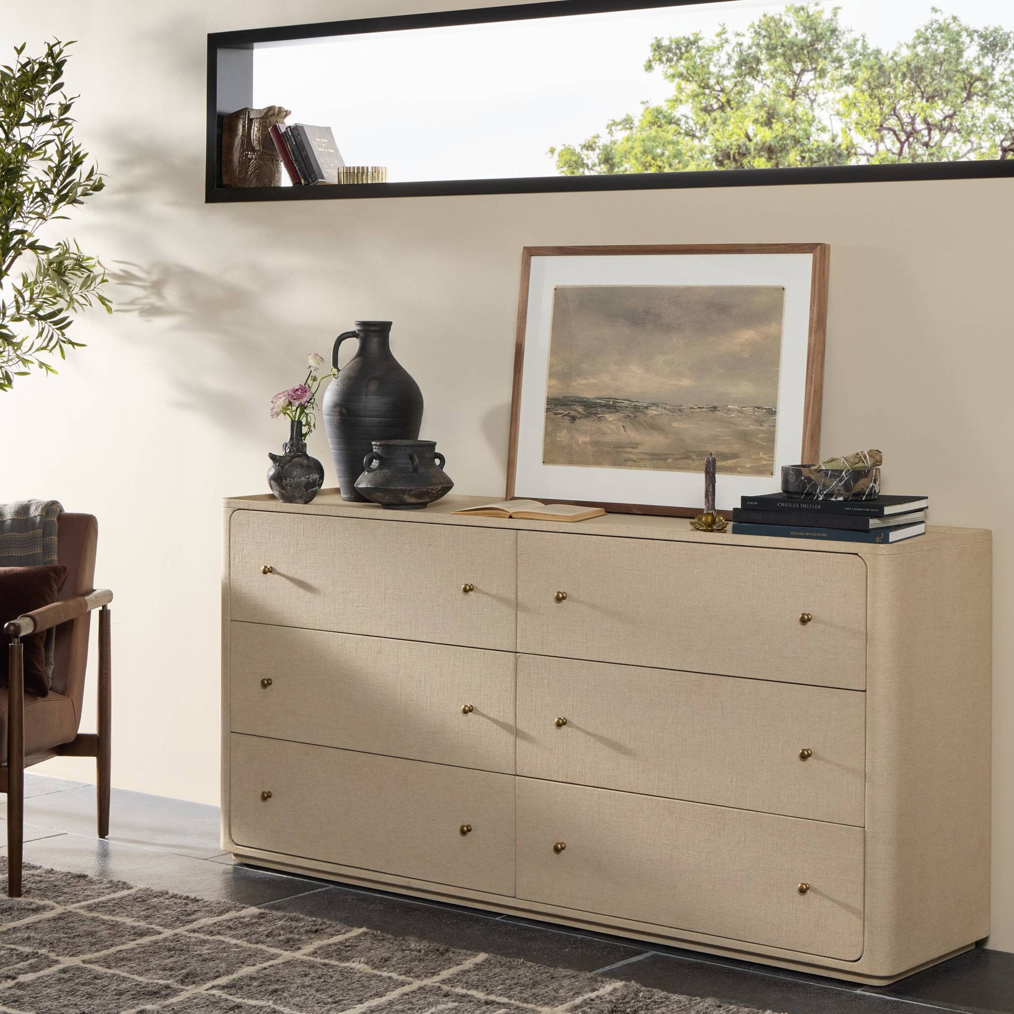 painted linen dresser Stunning painted faux linen finish dresser 54"