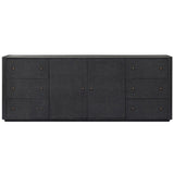 Paula Sideboard, Black Linen by Amber Lewis x Four Hands-Furniture - Storage-High Fashion Home
