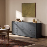 Paula Sideboard, Black Linen by Amber Lewis x Four Hands-Furniture - Storage-High Fashion Home