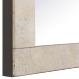 Pave Mirror, Travertine