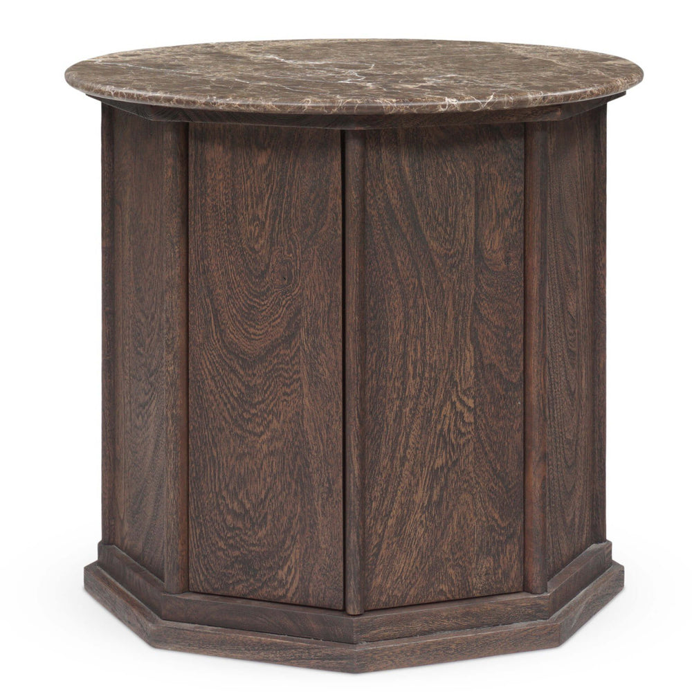 Pavlo Cabinet End Table, Brown Marble by Four Hands-Furniture - Accent Tables-High Fashion Home