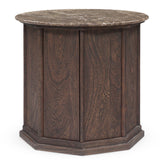 Pavlo Cabinet End Table, Brown Marble by Four Hands-Furniture - Accent Tables-High Fashion Home