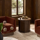 Pavlo Cabinet End Table, Brown Marble by Four Hands-Furniture - Accent Tables-High Fashion Home