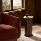 Pavlo End Table, Brown Marble by Four Hands-Furniture - Accent Tables-High Fashion Home