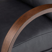 Paxon Leather Chair, Brickhouse Black-Furniture - Chairs-High Fashion Home