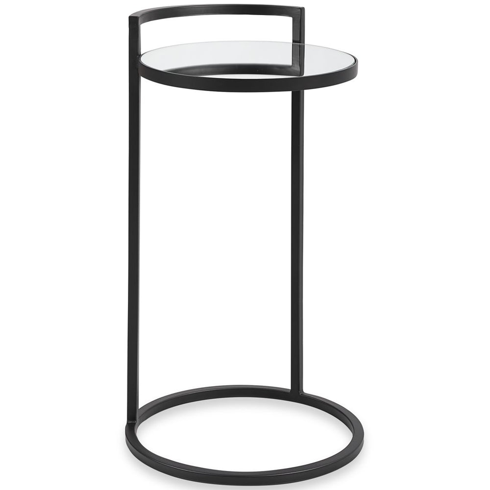 Pearl Accent Table, Matte Black-Furniture - Accent Tables-High Fashion Home