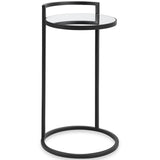 Pearl Accent Table, Matte Black-Furniture - Accent Tables-High Fashion Home