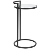 Pearl Accent Table, Matte Black-Furniture - Accent Tables-High Fashion Home