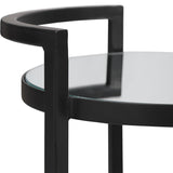 Pearl Accent Table, Matte Black-Furniture - Accent Tables-High Fashion Home