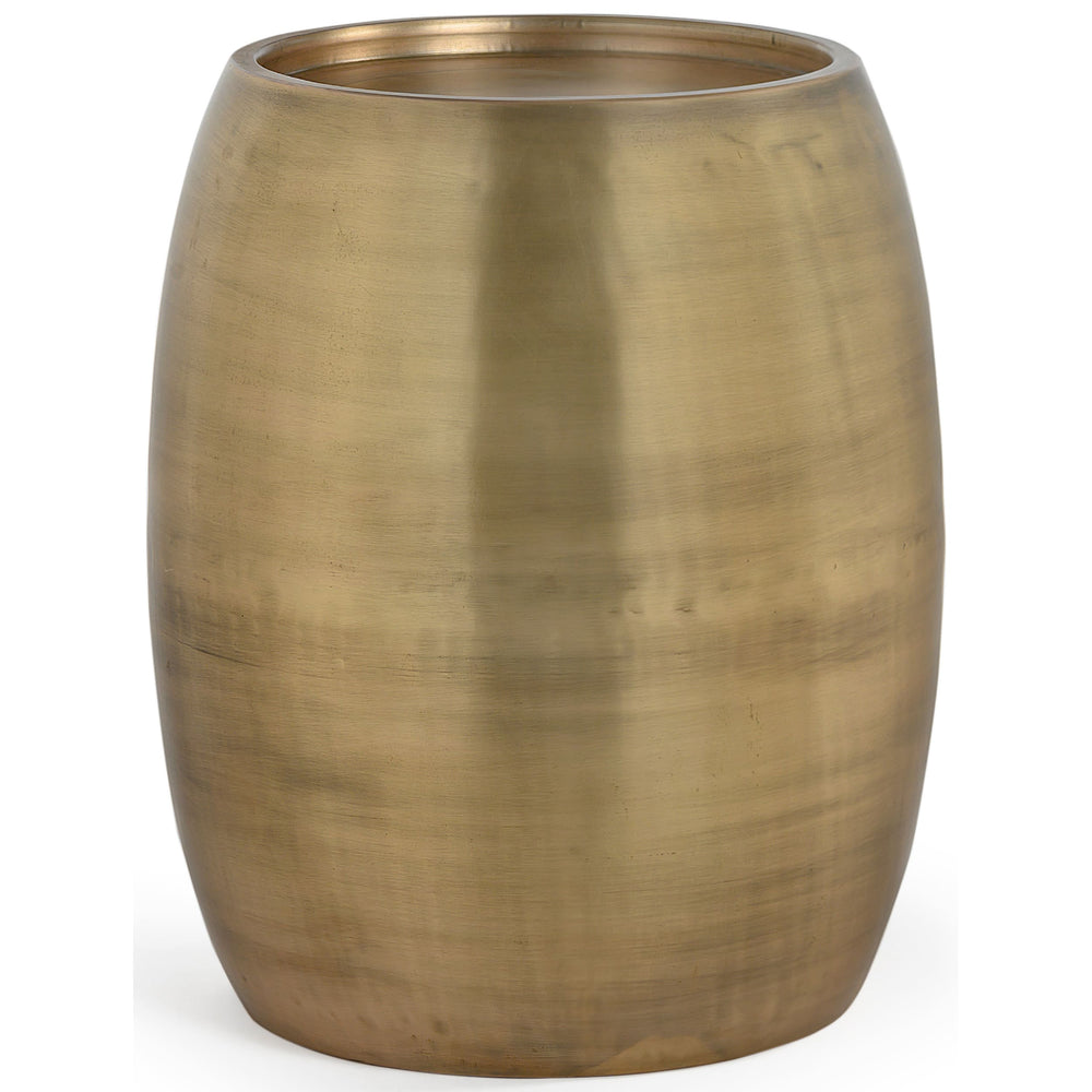 Pebble Tall Side Table, Antique Brass