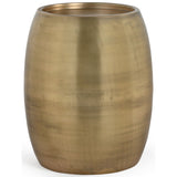 Pebble Tall Side Table, Antique Brass