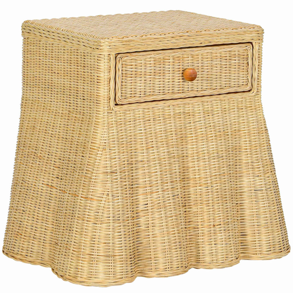 Pentra Rattan Nightstand, Natural-Furniture - Storage-High Fashion Home