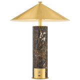 Permont Rechargeable Table Lamp, Aged Brass