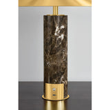 Permont Rechargeable Table Lamp, Aged Brass