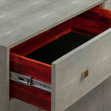 Pesce 6 Drawer Shagreen Dresser, Grey