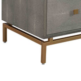 Pesce 6 Drawer Shagreen Dresser, Grey