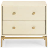 Pesce Shagreen Nightstand, Cream
