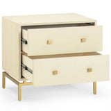 Pesce Shagreen Nightstand, Cream
