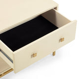Pesce Shagreen Nightstand, Cream