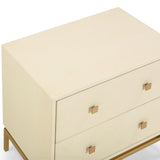 Pesce Shagreen Nightstand, Cream
