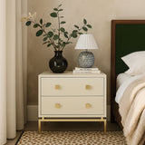 Pesce Shagreen Nightstand, Cream