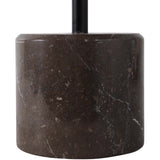 Petrified Wood Accent Table, Black/Tan