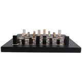 Petrified Wood Chess Set, Black/Ivory-Accessories-High Fashion Home