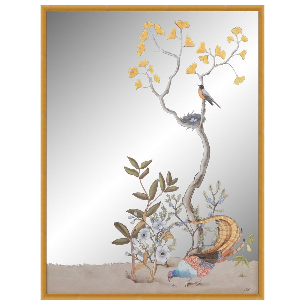 Pheasantly Surprised II Mirror Framed-Accessories Artwork-High Fashion Home