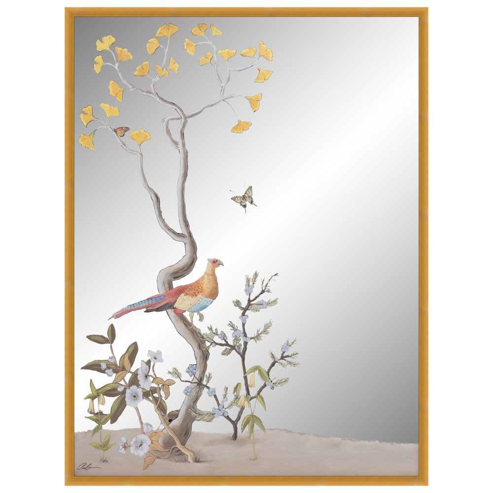 Pheasantly Surprised I Mirror Framed-Accessories Artwork-High Fashion Home