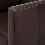 Phillip Leather Swivel Chair, Heirloom Cigar