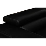 Pia 5 Piece Leather Sectional, Impression Black
