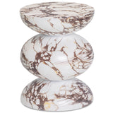 Pia Outdoor Side Table, Red Marble