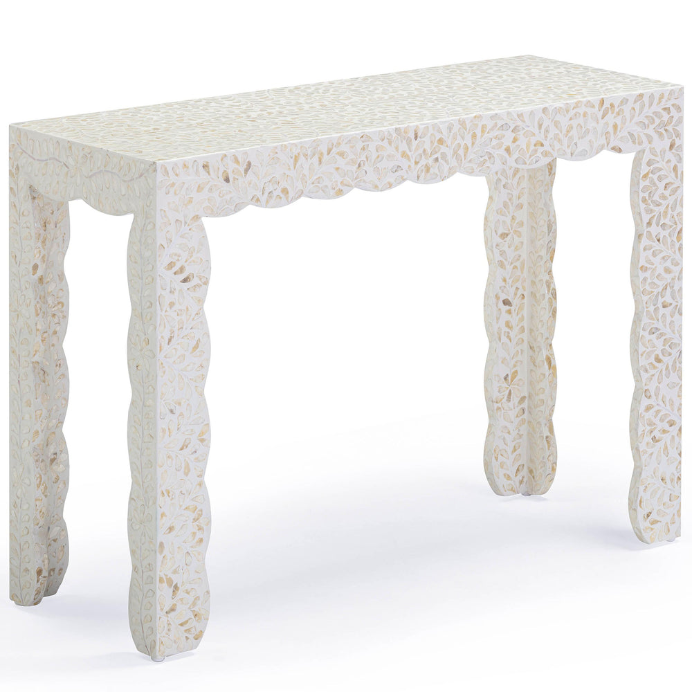 Piara Capiz Shell Console, Natural-Furniture - Accent Tables-High Fashion Home