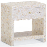 Piara Mother of Pearl Inlaid Nightstand, Natural-Furniture - Bedroom-High Fashion Home