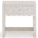 Piara Mother of Pearl Inlaid Nightstand, Natural-Furniture - Bedroom-High Fashion Home