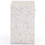 Piara Mother of Pearl Inlaid Nightstand, Natural-Furniture - Bedroom-High Fashion Home