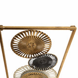 Pierced Disc Wall Panels, Gold/Multi, Set of 2-Accessories-High Fashion Home