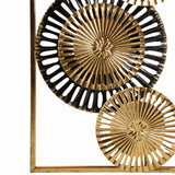 Pierced Disc Wall Panels, Gold/Multi, Set of 2-Accessories-High Fashion Home