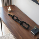 Pierced Metal Link, Black-Accessories-High Fashion Home