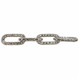 Pierced Metal Link, Silver-Accessories-High Fashion Home