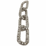 Pierced Metal Link, Silver-Accessories-High Fashion Home
