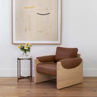 Pierre Leather Chair, Heirloom Sienna