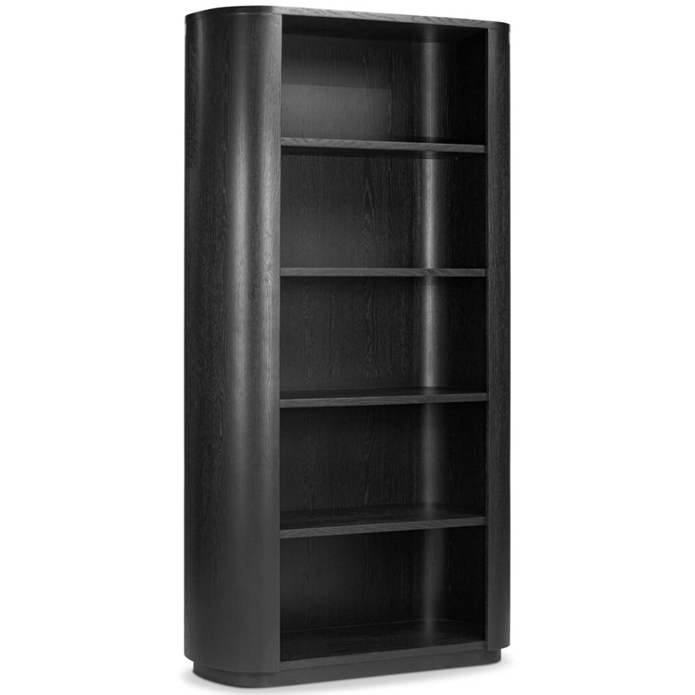 Pilar Bookcase, Charcoal Oak by Four Hands