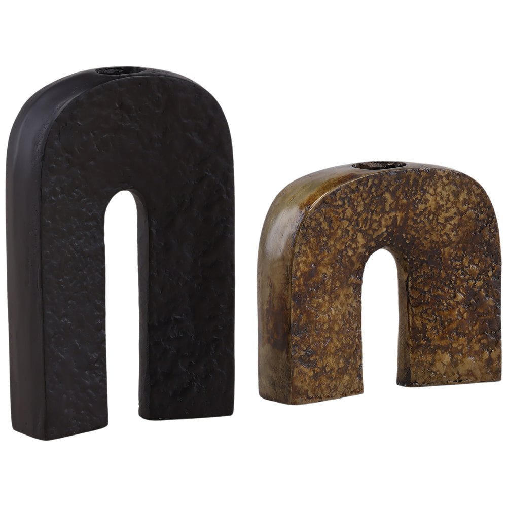 Pilares Sculptures, Dark/Vintage Brass, Set of 2-Accessories-High Fashion Home