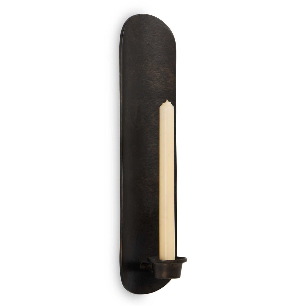 Pilla Wall Mounted Candle Holder Set, Distressed Bronze by Four Hands-Accessories-High Fashion Home